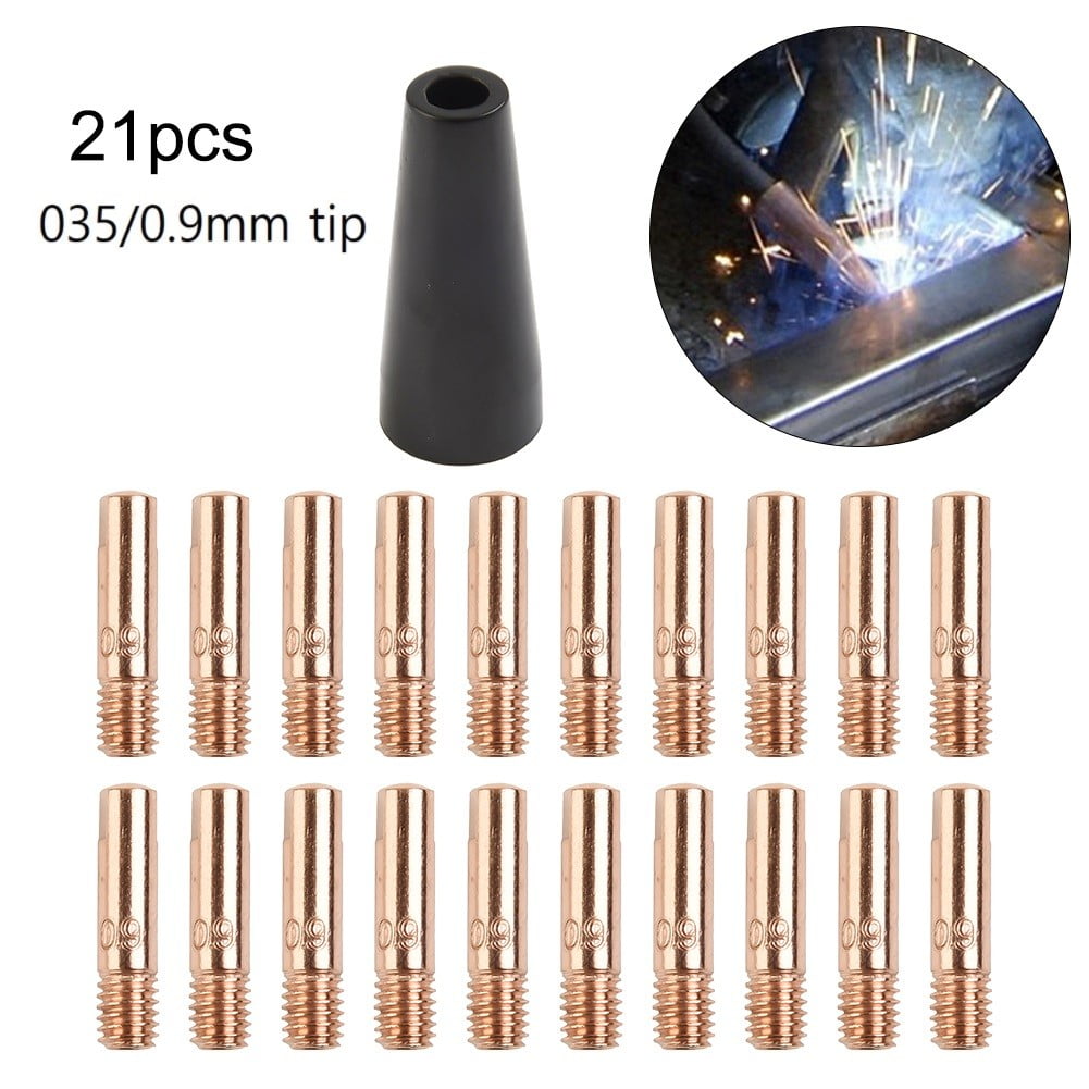21 PcsGasless Flux Nozzle Tip Fit TITANIUM Easy-Flux 125 Amp Welder 56355 56359